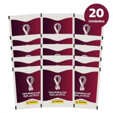Blister cartela c/ 20 envelopes de figurinhas da copa do mundo qatar 2022