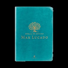 Bíblia de Estudo Max Lucado NVI, Letra tradicional, Fonte Leitura Perfeita, Capa luxo Verde