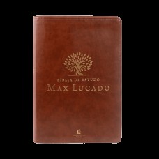 Bíblia de Estudo Max Lucado NVI, Letra tradicional, Fonte Leitura Perfeita, Capa luxo Marrom