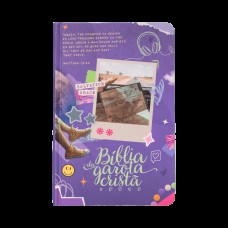 Bíblia da Garota Cristã NTLH, Letra tradicional, Capa dura Roxa Colagem