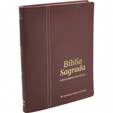 Bíblia Colors Slim NAA, Letra Regular, Capa Couro Legítimo Vermelha Rubi