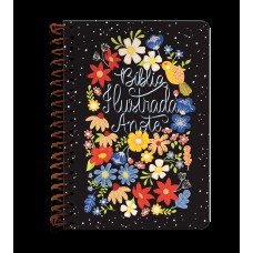 Bíblia Ilustrada Anote NVT espiral - Flores para você