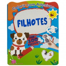 Colorir com Adesivos: Filhotes Colorir com Adesivos: Filhotes