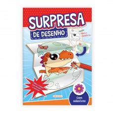 Surpresa de Desenho - Dinossauro - Com Adesivos!