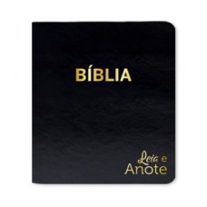 Bíblia Leia e Anote NVI, Letra Tradicional, com espaço para anotação, com Palavras de Jesus Destacadas, Capa Couro Ecológico Preta