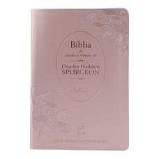 Bíblia NVT de Estudo C. H. Spurgeon, Letra Tradicional, Capa Couro ecológico Rosé