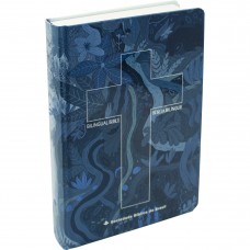 Bíblia Sagrada Bilíngue NTLH e GNT (Inglês e Português) de Estudo para Adolescente, Letra Regular, com mapa, Capa Dura Ilustrada: Azul-escuro