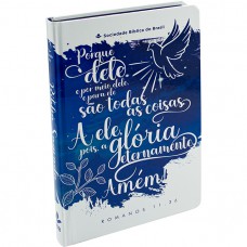 Bíblia Sagrada ARA, Letra Regular, Capa Dura Ilustrada: Azul-escuro