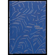 Bíblia NVI Slim, Letra grande, Fonte Leitura Perfeita, Capa dura de luxo Azul Abstrata
