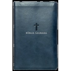 Bíblia NVI, Letra grande, Fonte Leitura Perfeita, Capa luxo Azul