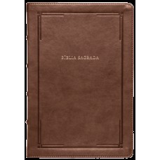 Bíblia NVI Slim, Letra grande, Fonte Leitura Perfeita, Capa luxo Marrom Barroca