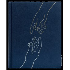Bíblia NVI com Espaço para Anotações, Tecido azul sobre capa dura, Mãos que oram, Leitura Perfeita