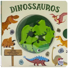 Happy Wood Livro Quebra-Cabeça de Madeira: Dinossauros