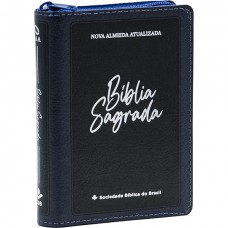 Bíblia Sagrada NAA, Letra Maior, com índice, com zíper, Capa Couro Sintético Azul Bíblia Sagrada NAA, Letra Maior, com índice, com zíper, Capa Couro Sintético Azul
