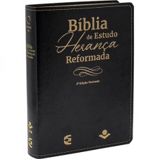 Bíblia de Estudo Herança Reformada ARA, Letra Regular, com mapa, Tamanho Gigante, Capa Couro Sintético Preta Bíblia de Estudo Herança Reformada ARA, Letra Regular, com mapa, Tamanho Gigante, Capa Couro Sintético Preta