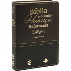 Bíblia de Estudo Herança Reformada ARA, Letra Regular, com mapa, Capa Couro Sintético Preta Vinho Bíblia de Estudo Herança Reformada ARA, Letra Regular, com mapa, Capa Couro Sintético Preta Vinho
