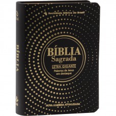 Bíblia Sagrada NAA, Letra Gigante, com palavras de Jesus destacadas, com índice, Capa Couro Sintético Preta Bíblia Sagrada NAA, Letra Gigante, com palavras de Jesus destacadas, com índice, Capa Couro Sintético Preta