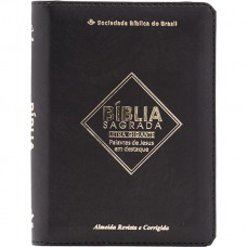 Bíblia Sagrada ARC, Letra Gigante, com palavras de Jesus destacadas, com índice, com zíper, Capa Couro Sintético Preta Bíblia Sagrada ARC, Letra Gigante, com palavras de Jesus destacadas, com índice, com zíper, Capa Couro Sintético Preta