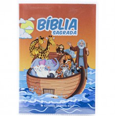 Bíblia Sagrada NAA para Criança com Adesivos, Letra Regular, Capa Brochura Ilustrada: Terracota