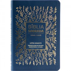 Bíblia Sagrada ARC, Letra Gigante, com palavras de Jesus destacadas, com Harpa Cristã, com mapa, Capa Couro Sintético Azul Bíblia Sagrada ARC, Letra Gigante, com palavras de Jesus destacadas, com Harpa Cristã, com mapa, Capa Couro Sintético Azul