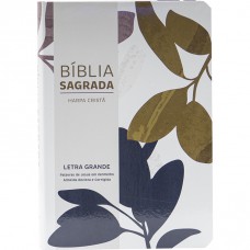 Bíblia Sagrada ARC para Mulher, Letra Grande, com palavras de Jesus destacadas, com Harpa Cristã, Capa Semi Flexível Ilustrada