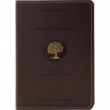 Bíblia Sagrada NAA, Letra Supergigante, com palavras de Jesus destacadas, Capa Couro Sintético Vinho