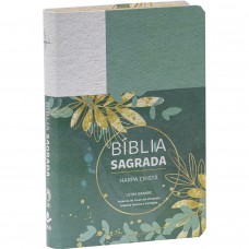 Bíblia Sagrada ARC para Mulher, Letra Gigante, com palavras de Jesus destacadas, com Harpa Cristã, com mapa, Capa Couro Sintético Floral