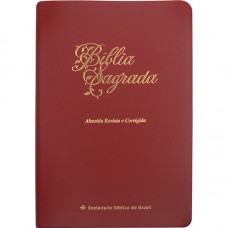 Bíblia Sagrada ARC para Mulher, Letra Gigante, com palavras de Jesus destacadas, Capa Couro Sintético Vermelha