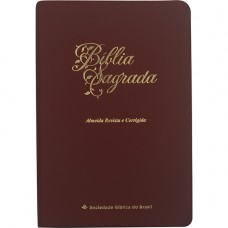 Bíblia Sagrada ARC para Mulher, Letra Gigante, com palavras de Jesus destacadas, Capa Couro Sintético Vinho