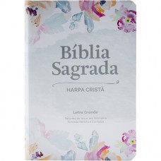 Bíblia Sagrada ARC para Mulher, Letra Grande, com palavras de Jesus destacadas, com Harpa Cristã, com mapa, Capa Couro Sintética Aquarela