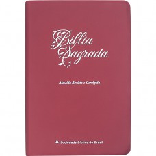 Bíblia Sagrada ARC para Mulher, Letra Gigante, com palavras de Jesus destacadas, Capa Couro Sintético Rosa Pink