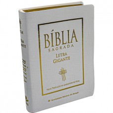 Bíblia Sagrada NTLH, Letra Gigante, com mapa, com índice, Capa Couro Sintético Branca