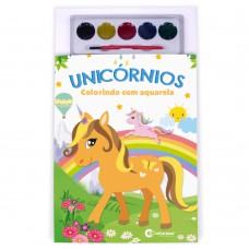 Pop colorindo com aquarela - Unicórnios