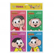 Solapa pop com 4 minilivros de atividades - Turma da Mônica Solapa pop com 4 minilivros de atividades - Turma da Mônica