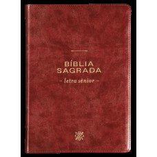Bíblia NVI, Letra sênior, Fonte Leitura Perfeira, Capa luxo Vinho