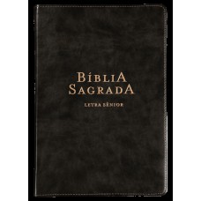 Bíblia NVI, Letra sênior, Fonte Leitura Perfeira, Capa luxo Preta