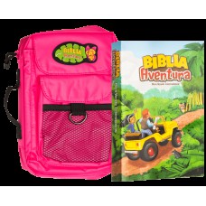 Bíblia Aventura para crianças NVI, Edição especial com bolsa rosa, Leitura Perfeita