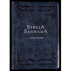 Bíblia NVI, Letra sênior, Fonte Leitura Perfeira, Capa luxo Azul