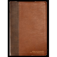 Bíblia NVI, Letra grande, Fonte Leitura Perfeita, com espaço para anotações, Capa luxo Marrom em dois tons