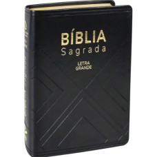 Bíblia Sagrada NAA de Estudo, Letra Grande, Capa Couro Sintético Preta Nobre