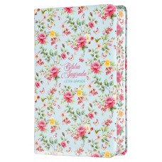 Bíblia NVI, Letra grande, Fonte Leitura Perfeita, Capa luxo com trilateral colorida Flores