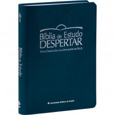 Bíblia de Estudo Despertar NTLH, Letra Grande, com mapa, Capa Couro Sintético Azul Bíblia de Estudo Despertar NTLH, Letra Grande, com mapa, Capa Couro Sintético Azul