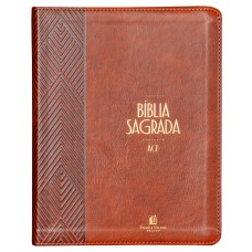 Bíblia ACF, Letra tradicional, Fonte Leitura Perfeita, com espaço para anotações, Capa luxo Marrom