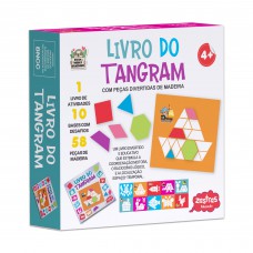 Livro Do Tangran Com Peças De Madeira
