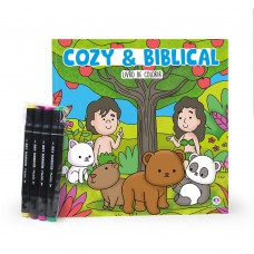 Cozy and Biblical - Livro de Colorir com 4 Canetinhas