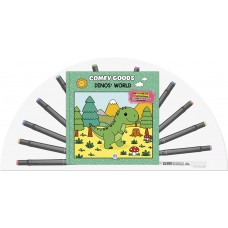 Dinos'' world - Livro para colorir com 12 canetinhas