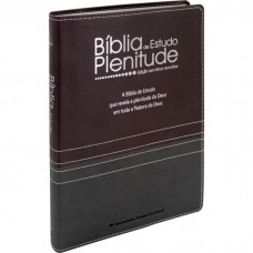 Bíblia de Estudo Plenitude ARC, Letra Regular, com índice, Capa Couro Sintético Vinho e Cinza