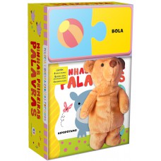Minhas primeiras palavras - Livro com pelúcia e quebra-cabeça