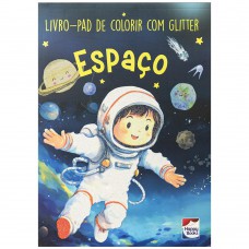 Livro-pad de colorir com Glitter: Espaço