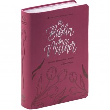Bíblia da Mulher NAA, Letra Regular, Capa Couro Sintético Tulipa — Pink Bíblia da Mulher NAA, Letra Regular, Capa Couro Sintético Tulipa — Pink